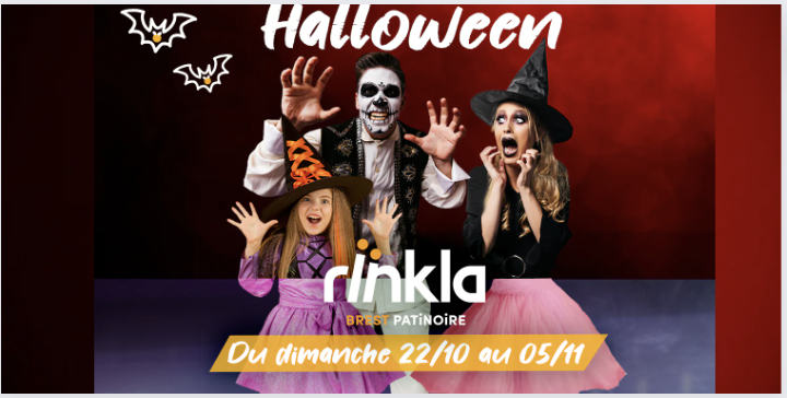 Halloween : Animations pour les vacances à Rinkla Brest Patinoire